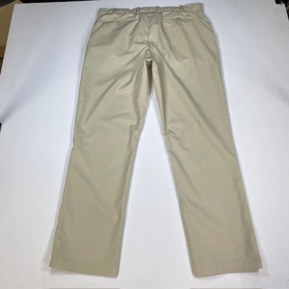 RLX‎ Ralph Lauren Mens Golf Pants Tan Straight Fit 36x34 Polyester